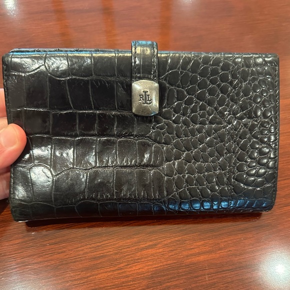 EUC Ralph Lauren embossed wallet - Picture 1 of 3